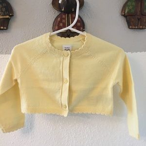 Baby Gap Scalloped  Crop Cardigan 6-12 M